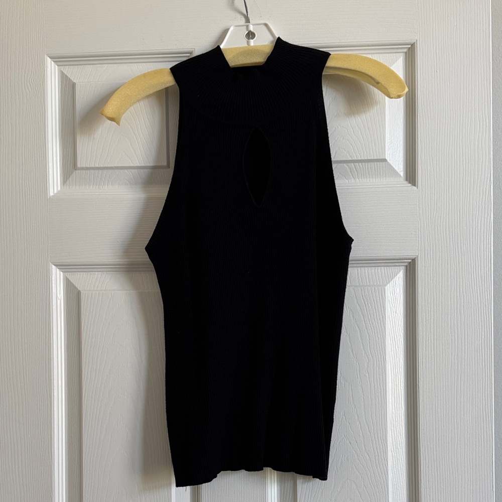 525 America Black Keyhole Tank Top